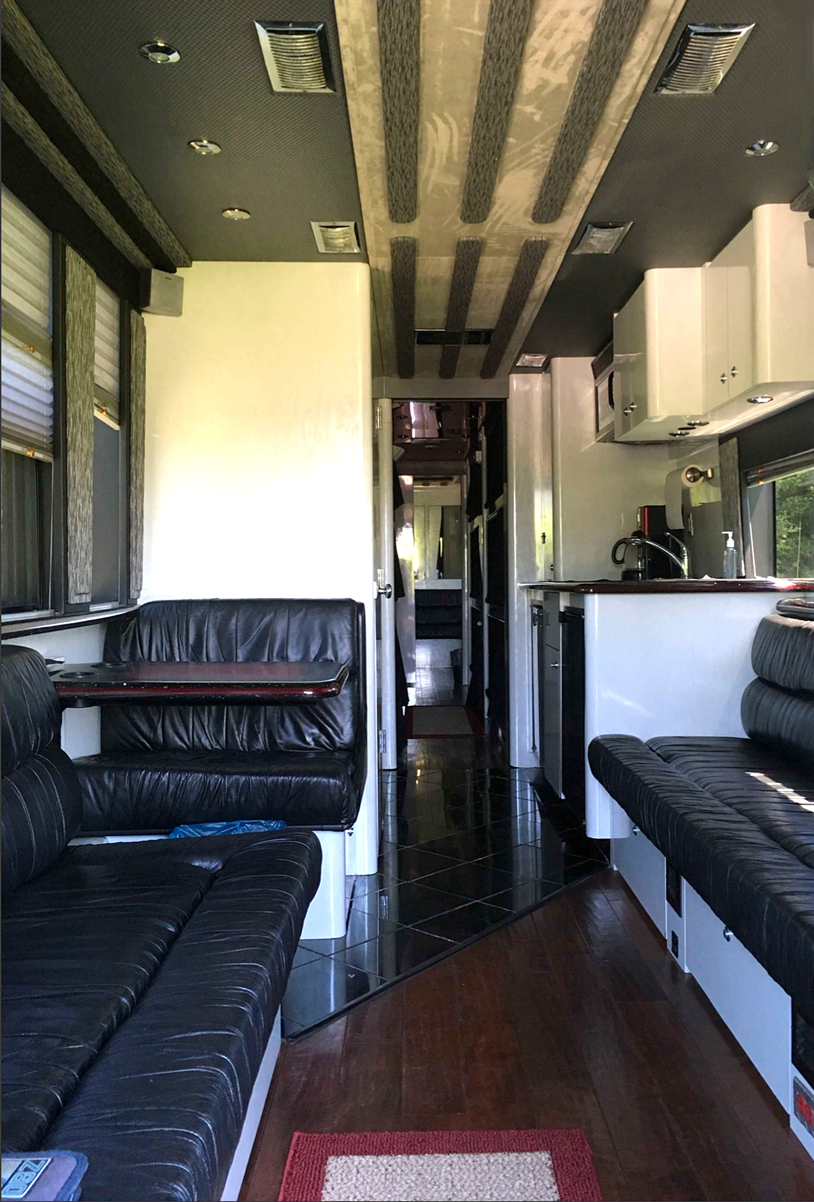 Entertainer tour bus interior