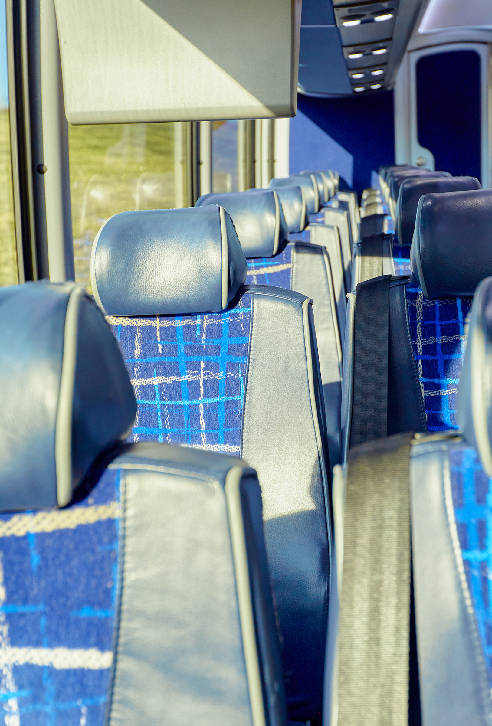Passenger motorcoach charter bus seats